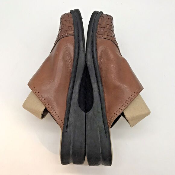 Predictions Leather Collection Woven Leather Mule Women's 7.5 Brown Slip-On Shoe - Picture 7 of 10